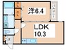 フェリシアーク加美 1LDKの間取り
