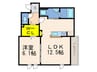 KITANO COLN 1LDKの間取り