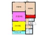 第２向和マンション 3DKの間取り