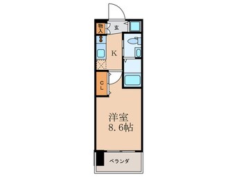 間取図 ｴｽﾃﾑﾌﾟﾗｻﾞ梅田中崎町Ⅲ(Ｎ909)