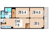 メガロコープ平野２号棟(537) 3DKの間取り