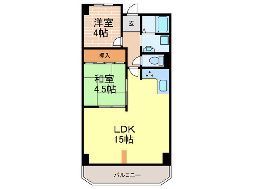 間取図 夙川グリーンタウン北棟(506)