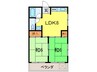 ＴＯＨＯマンション第２ 2LDKの間取り