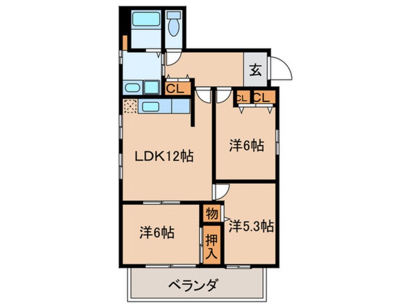 間取図 パルティシオン松崎