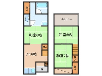 間取図 小倉町南浦貸家