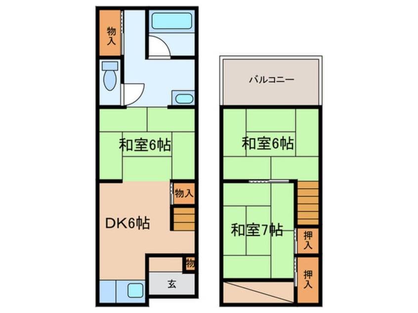 間取図 小倉町南浦貸家