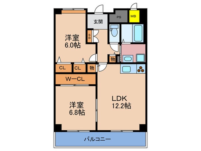 間取り図 レジディア西天満