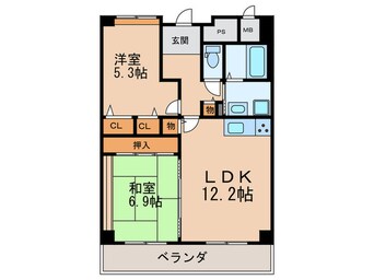 間取図 レジディア西天満