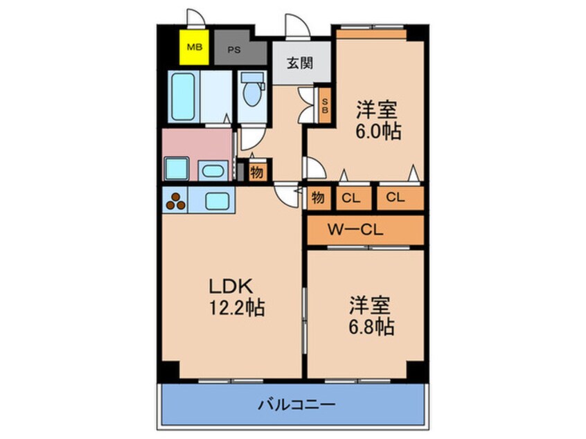 間取図 レジディア西天満