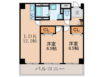 間取図 レジディア西天満