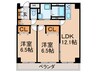 レジディア西天満 2LDKの間取り