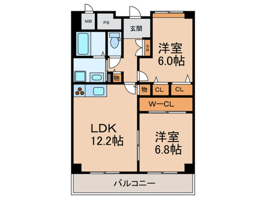 間取図 レジディア西天満