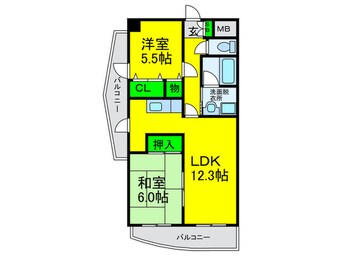 間取図 ペガサスⅡ番館住之江