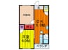 奥野マンション 2DKの間取り