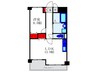 緑地ロイヤルハイツ 1LDKの間取り