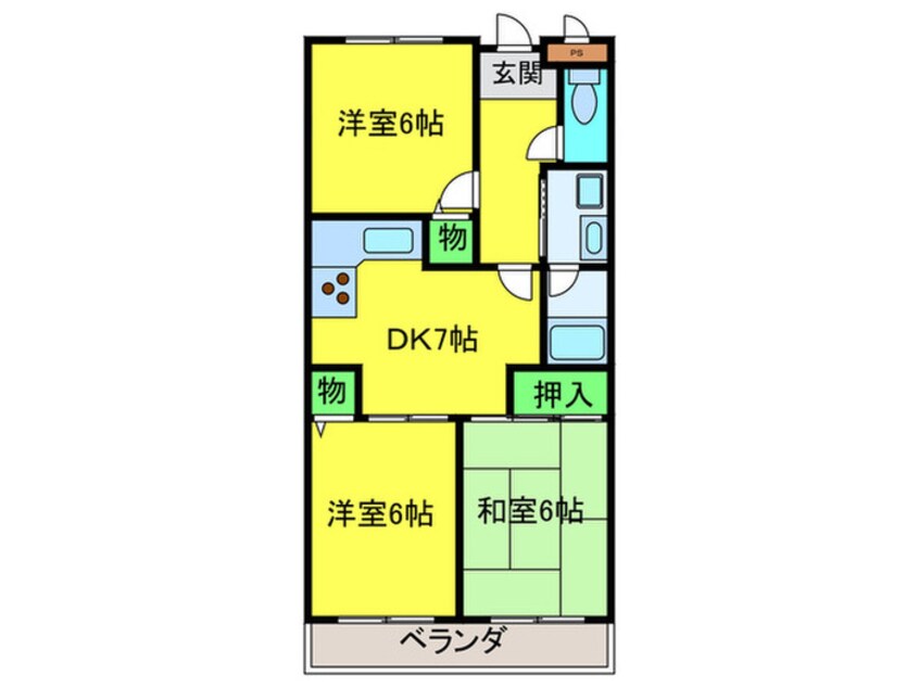 間取図 ウォ－ク羽衣