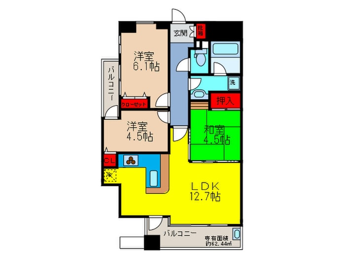 間取り図 フュ－ジョンコ－ト豊中千里園