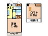 ＦＩＲＳＴ　ＣＯＵＲＴ五条新町 1Kの間取り