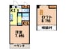 ＦＩＲＳＴ　ＣＯＵＲＴ五条新町 1Kの間取り