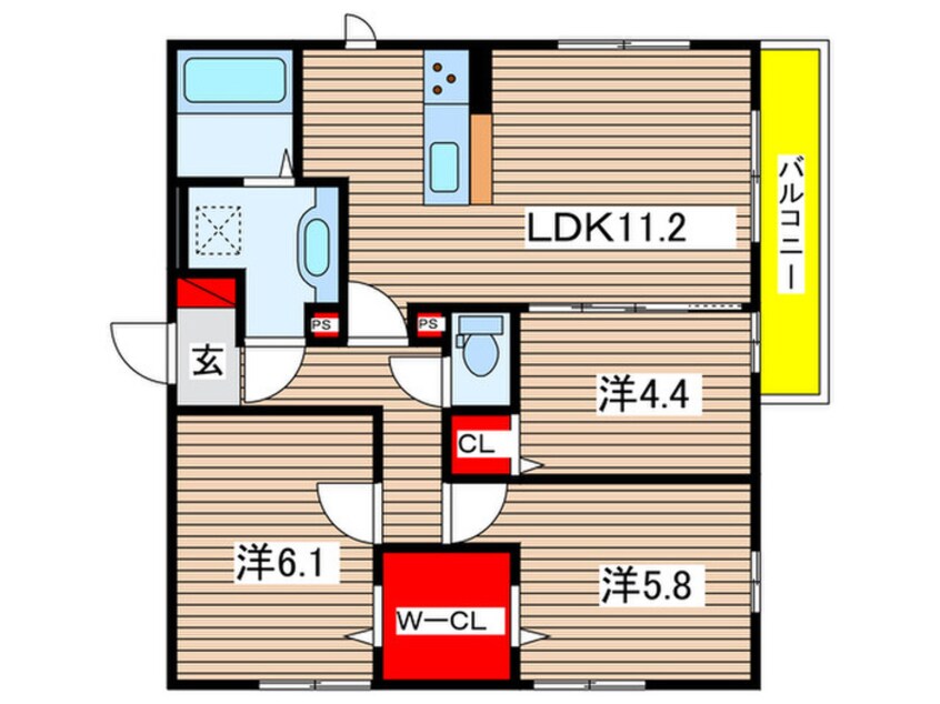 間取図 ルピナス嵯峨