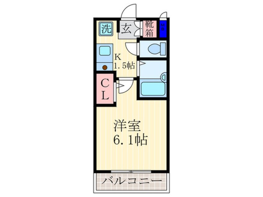 間取図 プレサンス京都四条烏丸（502）