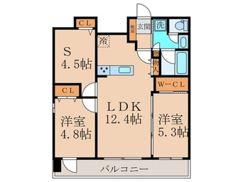 間取図 仮)東大阪市長瀬町新築