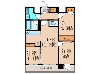 間取図 仮)東大阪市長瀬町新築