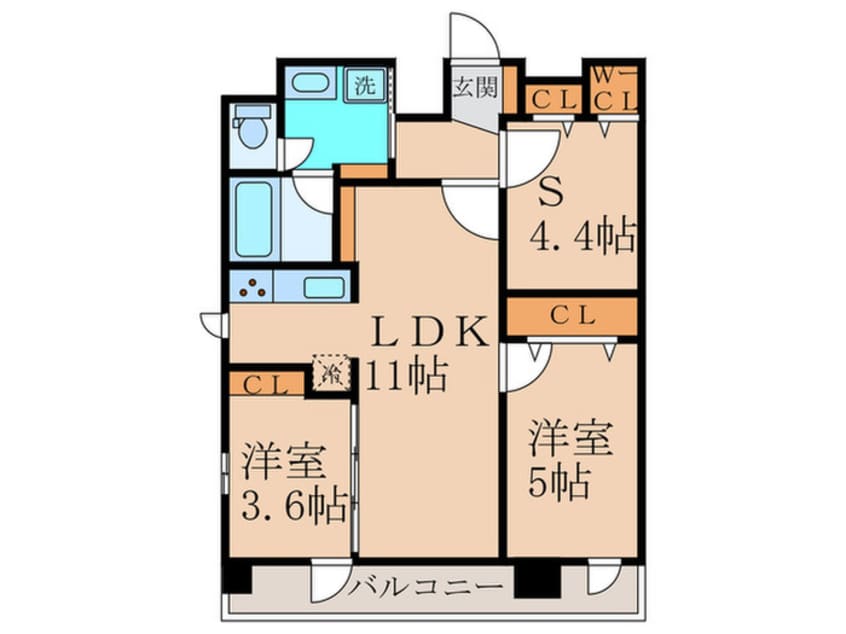 間取図 仮)東大阪市長瀬町新築