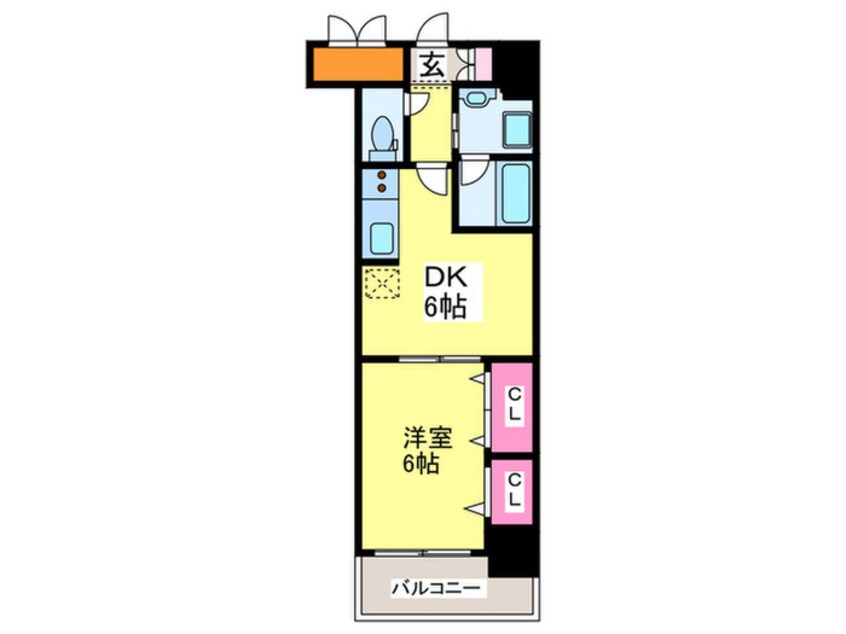 間取図 ＣＩＴＹＳＰＩＲＥ難波南