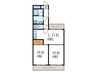 カーサフジキ 2LDKの間取り