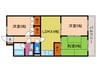 カーサフジキ 3LDKの間取り