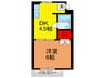 コ－ポ高宮 1DKの間取り