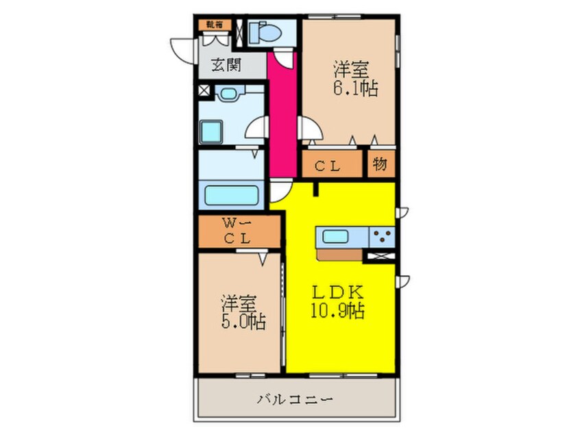 間取図 アコルデ西岩田