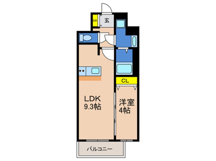 間取図 ｴｽﾗｲｽﾞ神戸三宮山手通弐番館