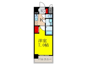 間取図 ｴｽﾌﾟﾚｲｽ江坂ﾚｼﾞﾃﾞﾝｽ（304）