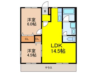 間取図 メロディハイツ