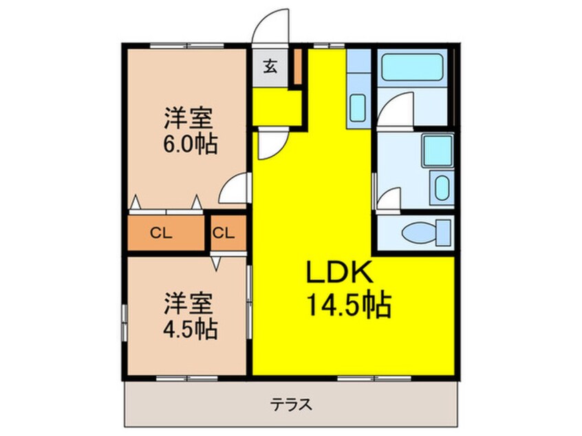 間取図 メロディハイツ