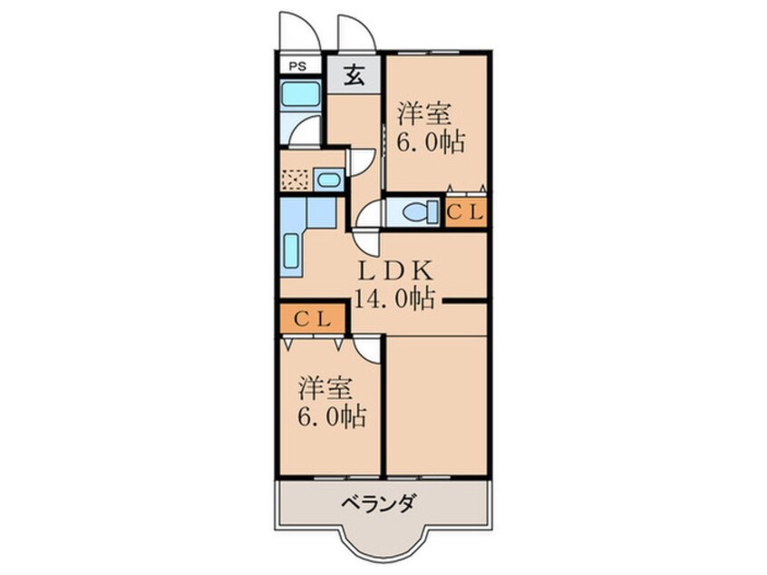 間取図 ピア・グレ－ス２１