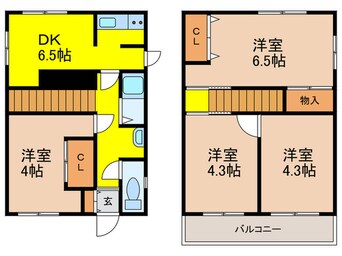 間取図 川西市平野貸家