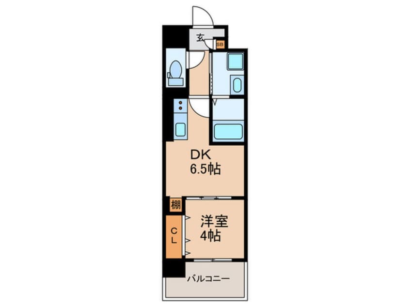間取図 ｴｸﾞｾﾞ大阪CITYｵｰｽﾃｨﾝ(101)