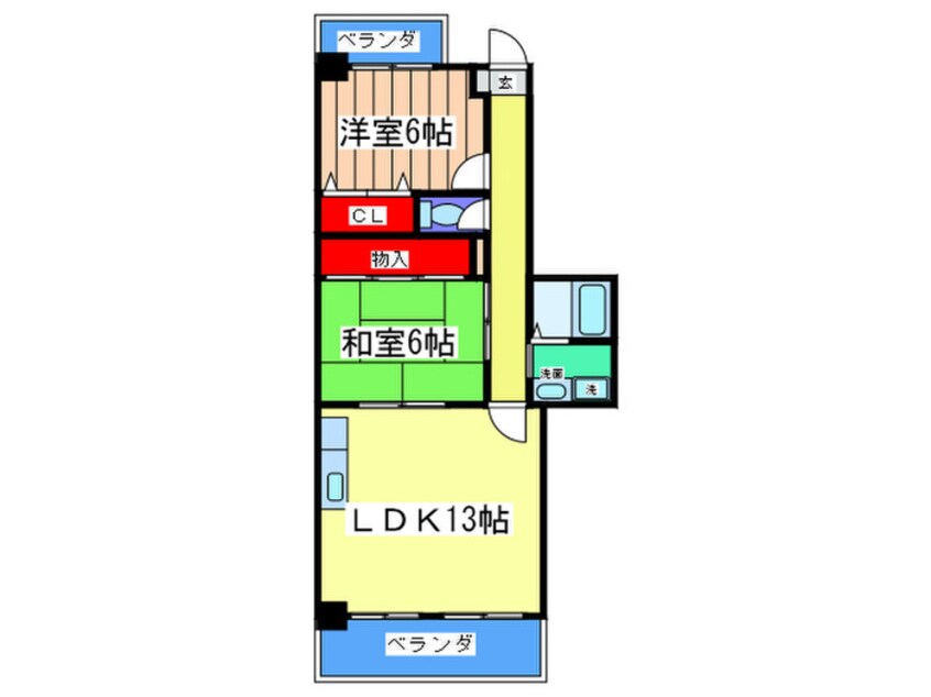 間取図 グランデ－ジ清水谷