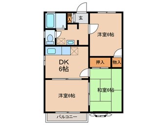 間取図 リビング西山町