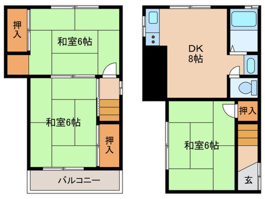 間取図 御領貸家