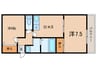 きくやハイツⅡ 2DKの間取り