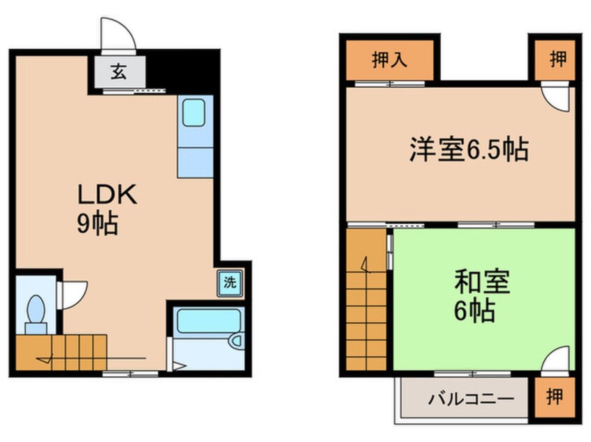 間取図 ボンジュール南恩加島