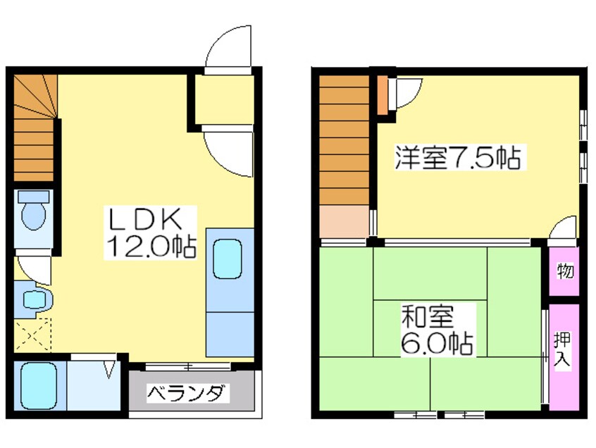 間取図 ボンジュール南恩加島