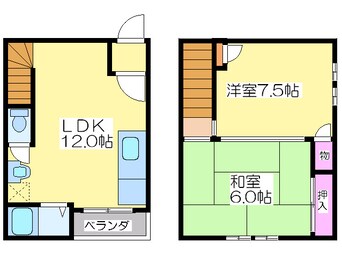 間取図 ボンジュール南恩加島