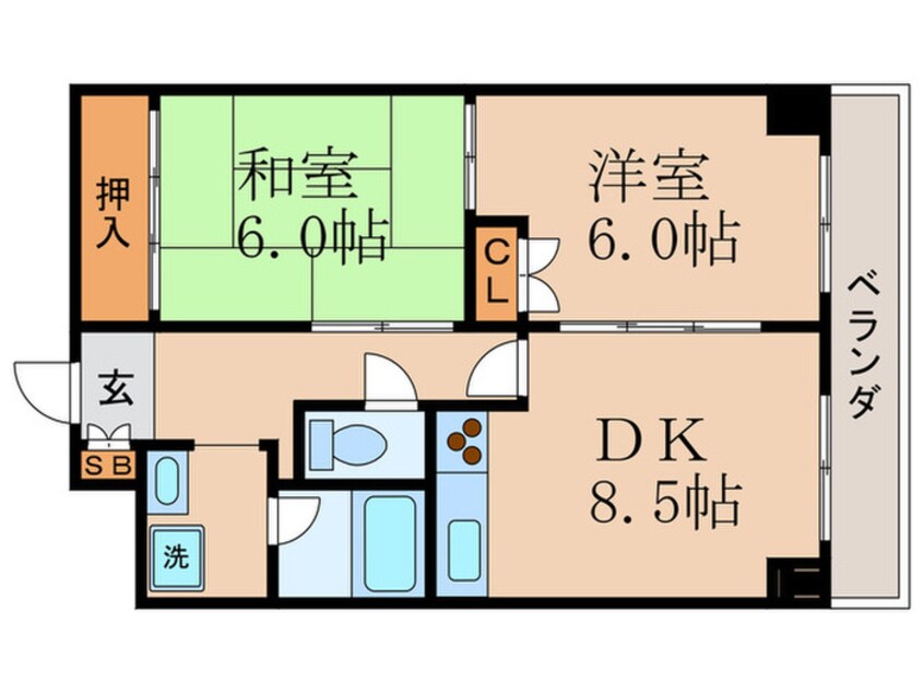 間取図 ファミール Ｔ.Ｃ　ＡＣＴ２