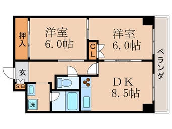 間取図 ファミール Ｔ.Ｃ　ＡＣＴ２