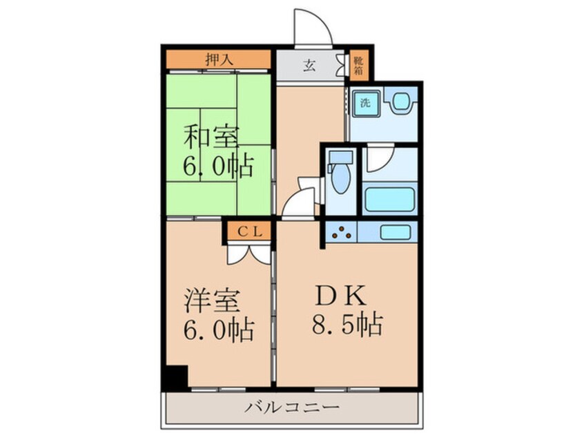 間取図 ファミール Ｔ.Ｃ　ＡＣＴ２